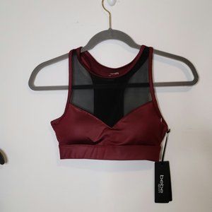 Bebe Sport Mesh/Metallic Sports Bra NWT XS